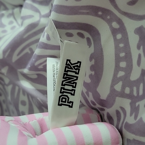 VS PINK Pink Striped OR Black Skelton Print Stuffed Dog - Picture 3 of 6